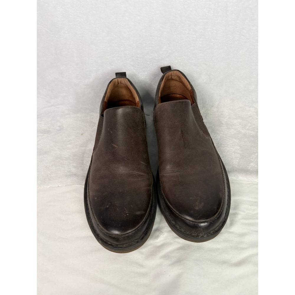 Born Men's Brown Leather Chelsea Ankle Boots Slip On Size 11M Comfort H55023